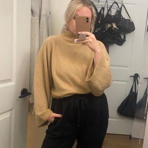 Tan Cropped Sweater